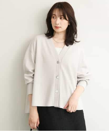 FUCJD30140 MK MICHEL KLEIN [洗える]Vネックカットカーディガン
