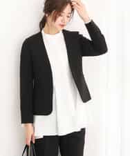 FUDAV01230 MK MICHEL KLEIN(MK ミッシェルクラン) ベーシックカラーレスジャケット/店舗限定/洗える ベージュ