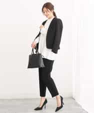 FUDAV01230 MK MICHEL KLEIN(MK ミッシェルクラン) ベーシックカラーレスジャケット/店舗限定/洗える ベージュ