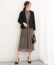 FUDAV01230 MK MICHEL KLEIN(MK ミッシェルクラン) ベーシックカラーレスジャケット/店舗限定/洗える ベージュ