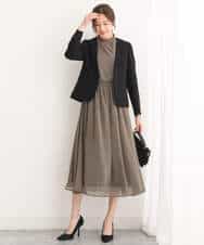FUDAV01230 MK MICHEL KLEIN(MK ミッシェルクラン) ベーシックカラーレスジャケット/店舗限定/洗える ベージュ