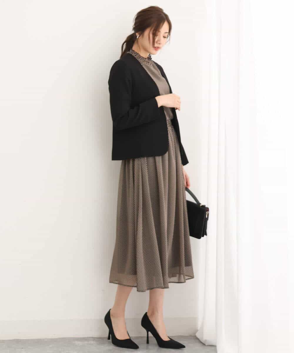 FUDAV01230 MK MICHEL KLEIN(MK ミッシェルクラン) ベーシックカラーレスジャケット/店舗限定/洗える ベージュ