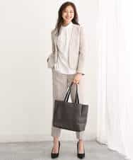 FUDAV01230 MK MICHEL KLEIN(MK ミッシェルクラン) ベーシックカラーレスジャケット/店舗限定/洗える ベージュ