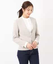 FUDAV01230 MK MICHEL KLEIN(MK ミッシェルクラン) ベーシックカラーレスジャケット/店舗限定/洗える ベージュ