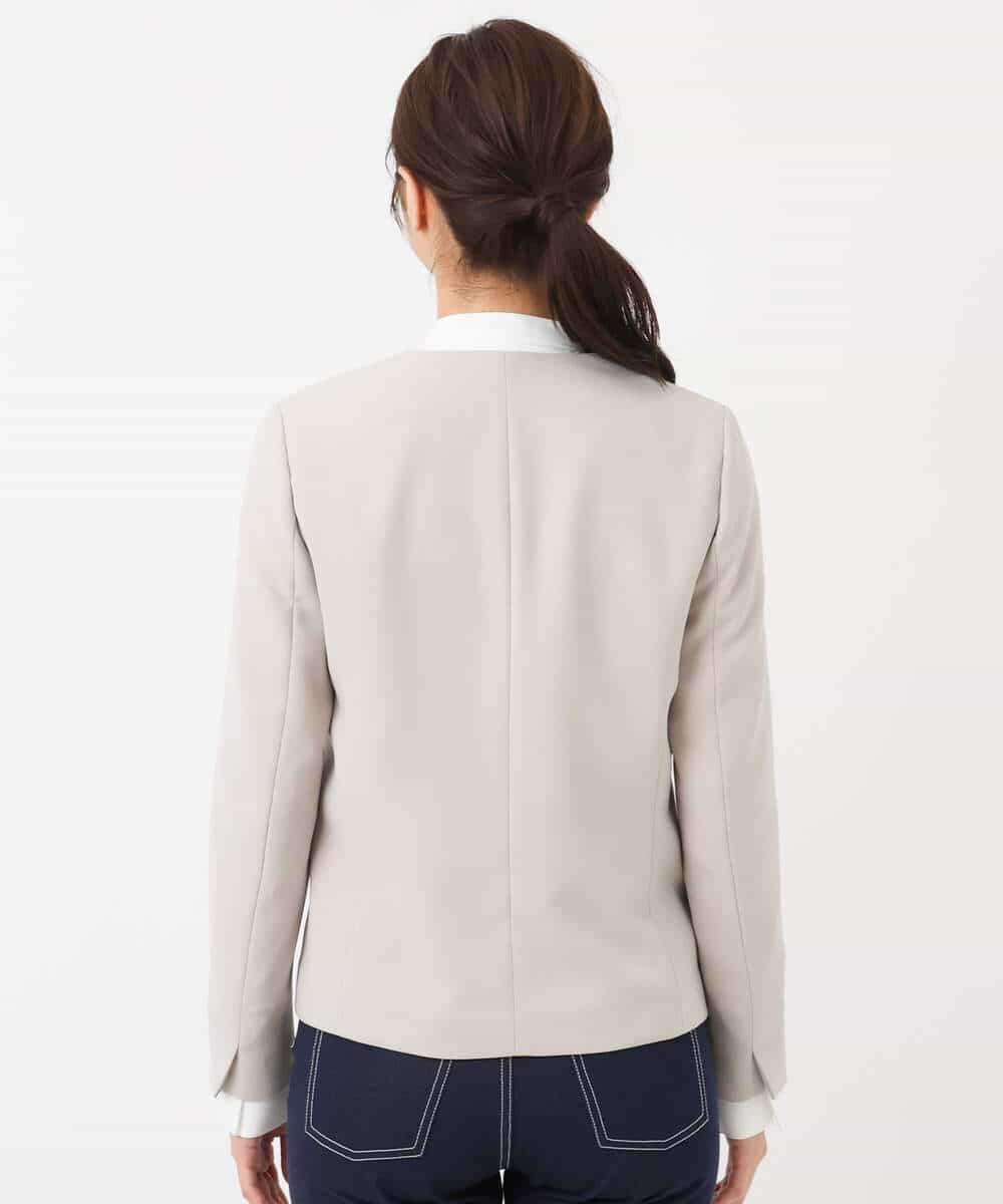 FUDAV01230 MK MICHEL KLEIN(MK ミッシェルクラン) ベーシックカラーレスジャケット/店舗限定/洗える ベージュ