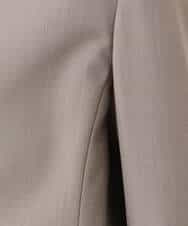 FUDJA01210 MK MICHEL KLEIN(MK ミッシェルクラン) メランジ調ノーカラージャケット/セットアップ対応/洗える モカ
