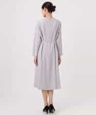 FUEDD03230 MK MICHEL KLEIN(MK ミッシェルクラン) サテンジョーゼット プリーツワンピース/洗える ライトグレー