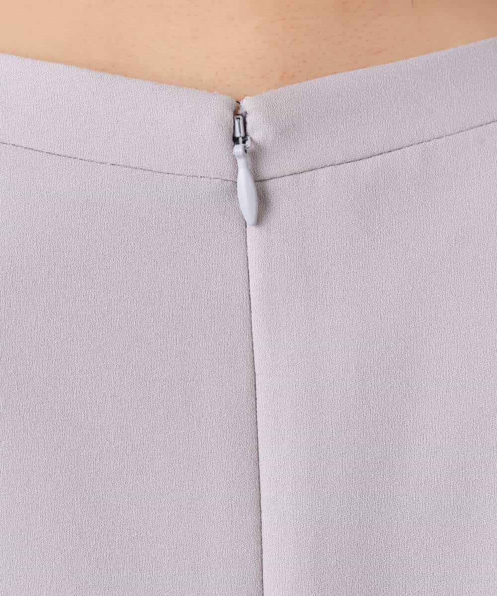 FUEDD03230 MK MICHEL KLEIN(MK ミッシェルクラン) サテンジョーゼット プリーツワンピース/洗える ライトグレー