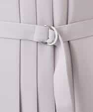 FUEDD03230 MK MICHEL KLEIN(MK ミッシェルクラン) サテンジョーゼット プリーツワンピース/洗える ライトグレー