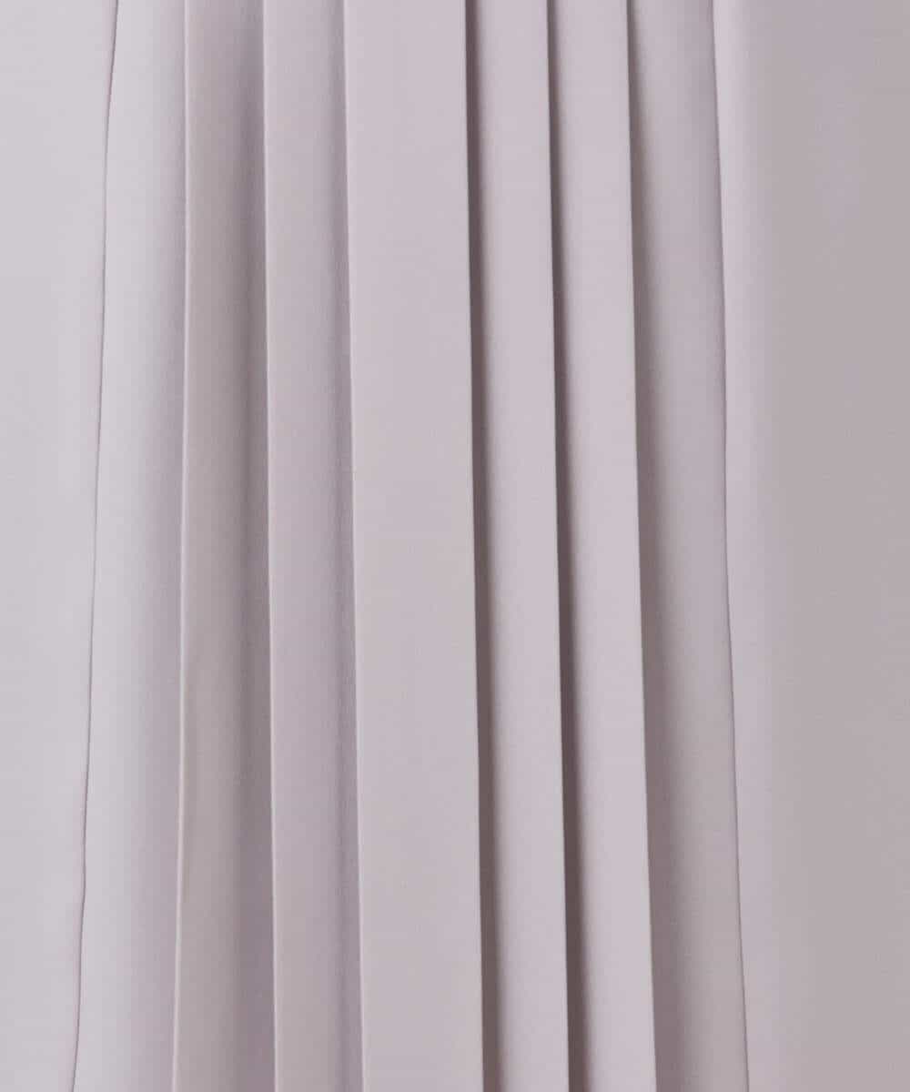 FUEDD03230 MK MICHEL KLEIN(MK ミッシェルクラン) サテンジョーゼット プリーツワンピース/洗える ライトグレー