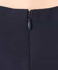 FUEDD04230 MK MICHEL KLEIN(MK ミッシェルクラン) サテンジョーゼット サイドベルトワンピース/洗える ネイビー