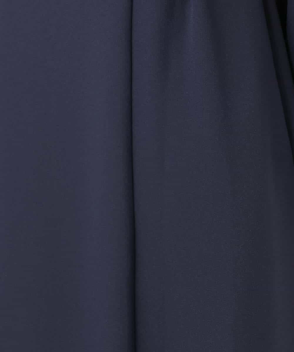 FUEDD04230 MK MICHEL KLEIN(MK ミッシェルクラン) サテンジョーゼット サイドベルトワンピース/洗える ネイビー