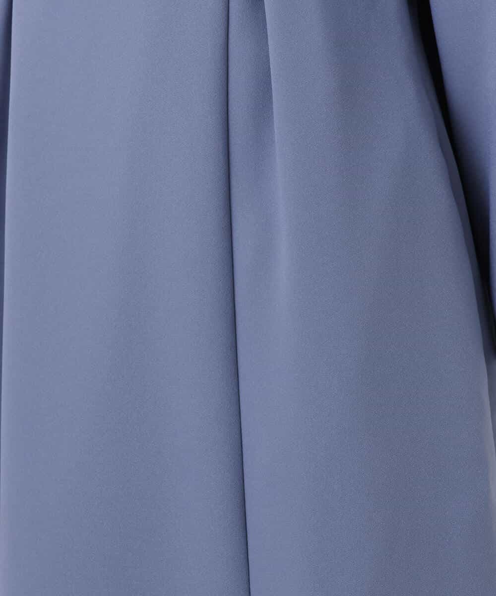 FUEDD04230 MK MICHEL KLEIN(MK ミッシェルクラン) サテンジョーゼット サイドベルトワンピース/洗える ネイビー