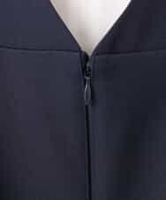 FUEFD01230 MK MICHEL KLEIN(MK ミッシェルクラン) バックフリルデザイン ジャンパースカート/洗える ネイビー