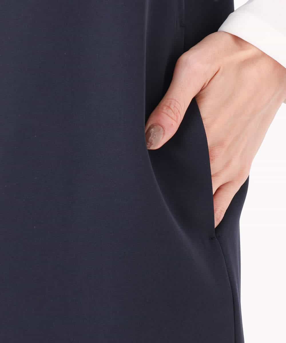 FUEFD01230 MK MICHEL KLEIN(MK ミッシェルクラン) バックフリルデザイン ジャンパースカート/洗える ネイビー