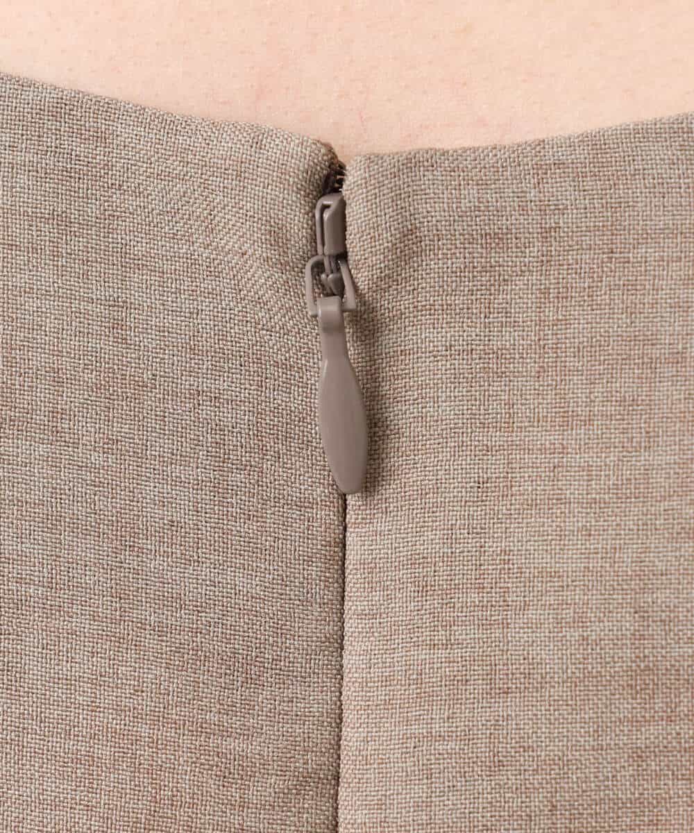 FUEGS05180 MK MICHEL KLEIN(MK ミッシェルクラン) パール調釦デザインタックワンピース/洗える/WEB限定 モカ