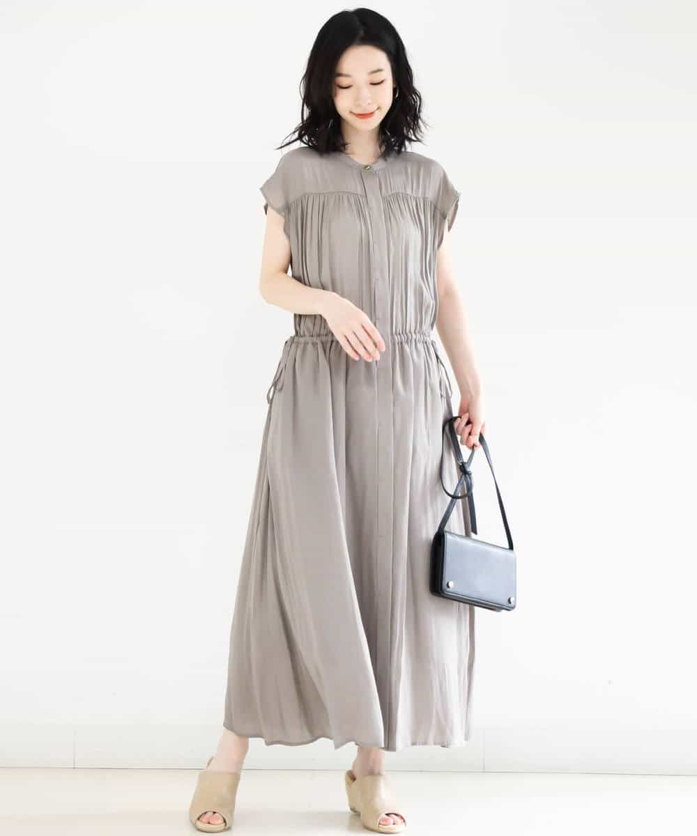Mk Michel Klein Mk ミッシェルクラン 洗える サテンロングワンピース イトキン オンラインストア