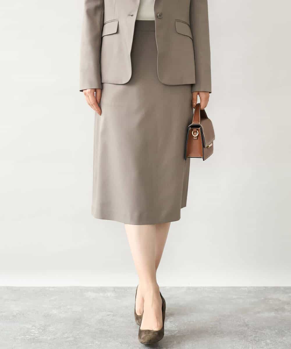 FUHAG30160 MK MICHEL KLEIN(MK ミッシェルクラン) [セットアップ対応/洗える]イージーツイル フレアスカート ブラック