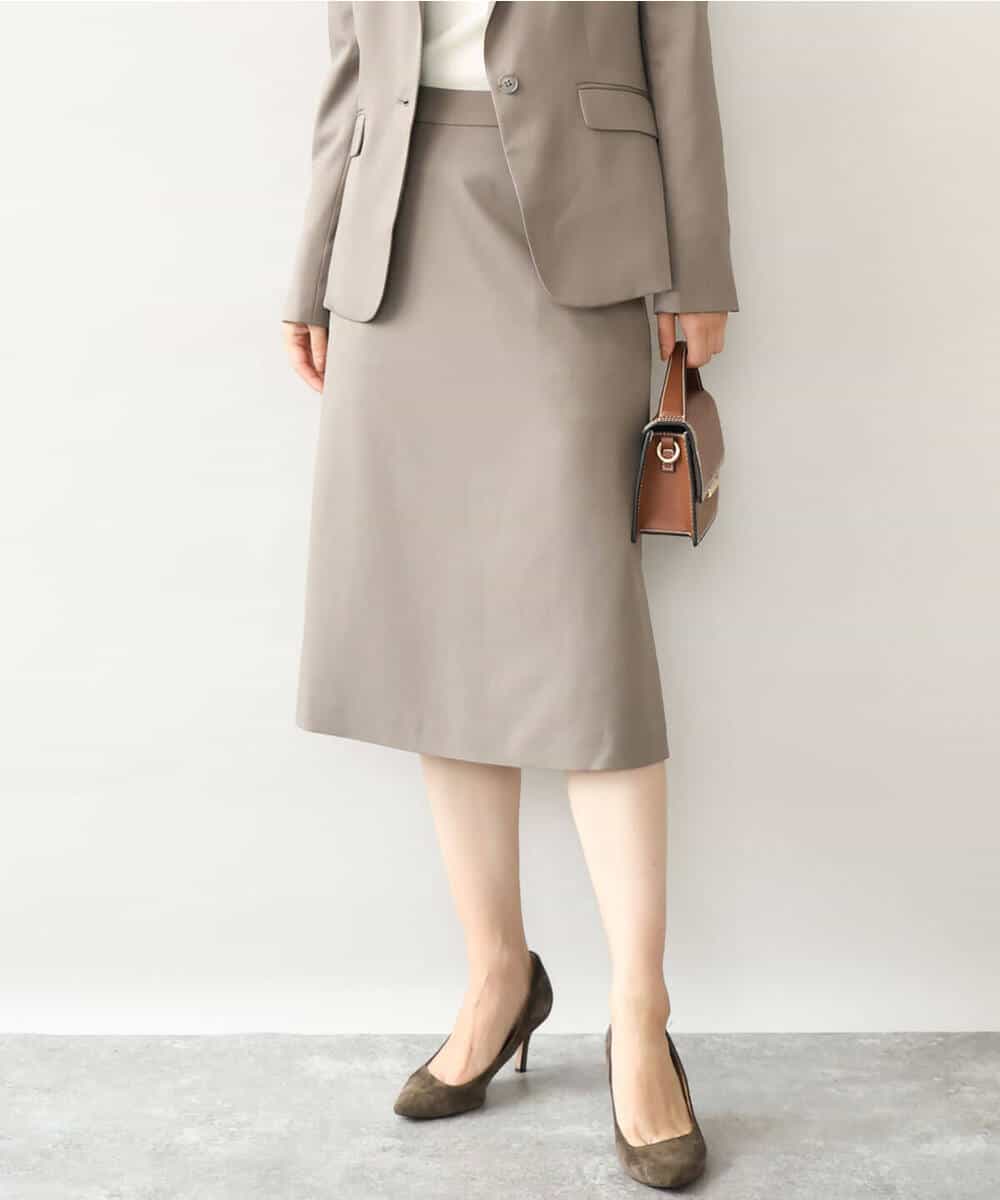 FUHAG30160 MK MICHEL KLEIN(MK ミッシェルクラン) [セットアップ対応/洗える]イージーツイル フレアスカート ブラック