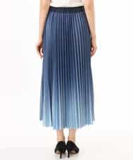 FUHGD02150 MK MICHEL KLEIN(MK ミッシェルクラン) [洗える]グラデーションデザインニットプリーツスカート ブルー