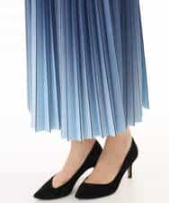 FUHGD02150 MK MICHEL KLEIN(MK ミッシェルクラン) [洗える]グラデーションデザインニットプリーツスカート ブルー