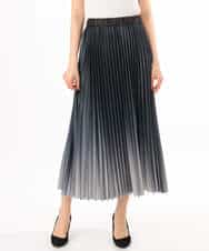 FUHGD02150 MK MICHEL KLEIN(MK ミッシェルクラン) [洗える]グラデーションデザインニットプリーツスカート ブルー