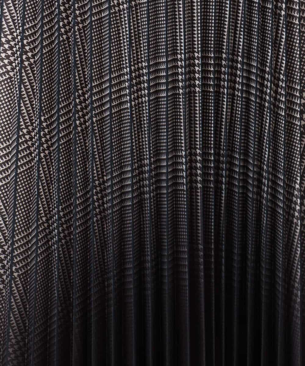 FUHJD33150 MK MICHEL KLEIN(MK ミッシェルクラン) [洗える]グラデーションデザインニットプリーツスカート グレー（チェック）