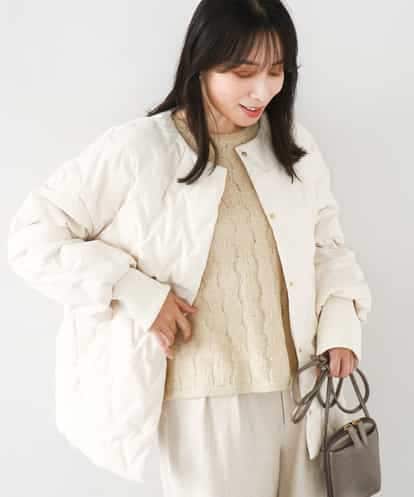 FUJAD50300 MK MICHEL KLEIN ノーカラーミドル丈ダウンコート