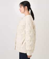 FUJAD50300 MK MICHEL KLEIN(MK ミッシェルクラン) ノーカラーミドル丈ダウンコート アイボリー