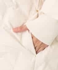 FUJAD50300 MK MICHEL KLEIN(MK ミッシェルクラン) ノーカラーミドル丈ダウンコート アイボリー