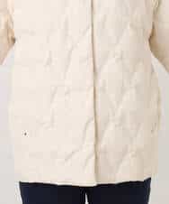 FUJAD50300 MK MICHEL KLEIN(MK ミッシェルクラン) ノーカラーミドル丈ダウンコート アイボリー