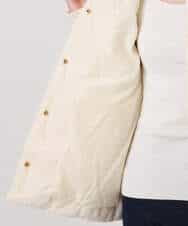 FUJAD50300 MK MICHEL KLEIN(MK ミッシェルクラン) ノーカラーミドル丈ダウンコート アイボリー