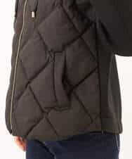 FUJAG10270 MK MICHEL KLEIN(MK ミッシェルクラン) カットボンディング中綿ブルゾン ブラック
