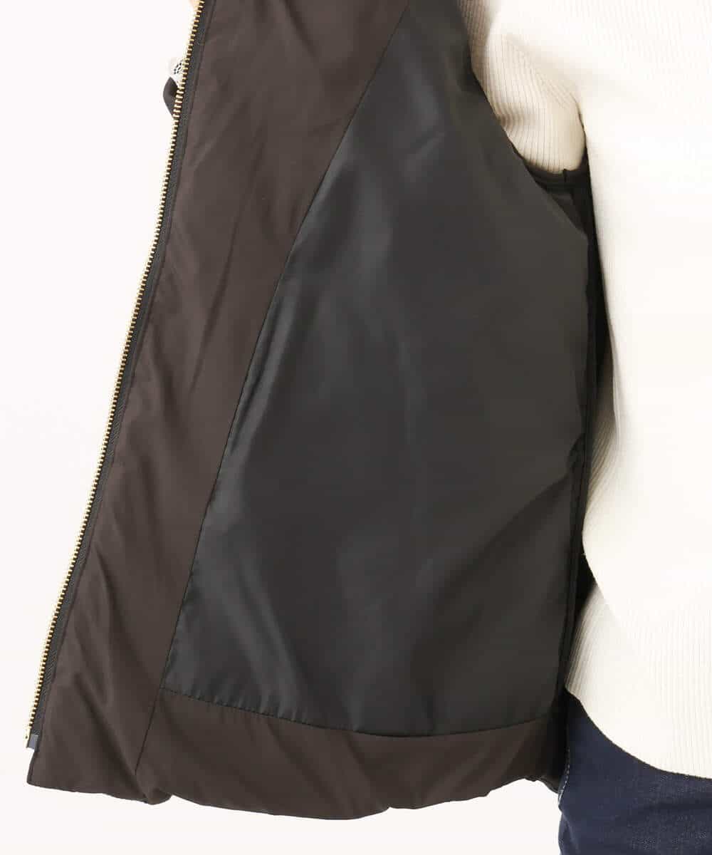 FUJAG10270 MK MICHEL KLEIN(MK ミッシェルクラン) カットボンディング中綿ブルゾン ブラック