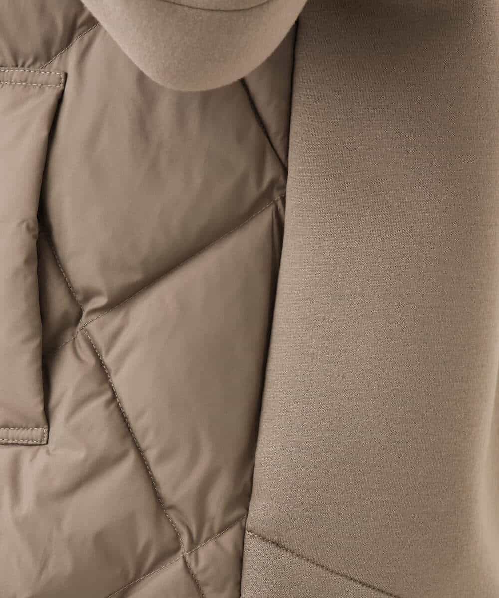 FUJAG10270 MK MICHEL KLEIN(MK ミッシェルクラン) カットボンディング中綿ブルゾン ブラック