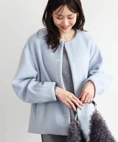 FUJAG11300 MK MICHEL KLEIN コクーンシルエットノーカラーブルゾン