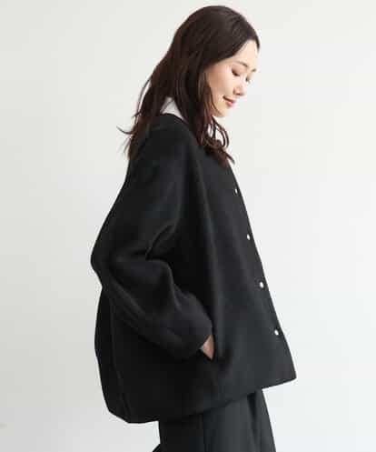 FUJAG11300 MK MICHEL KLEIN コクーンシルエットノーカラーブルゾン