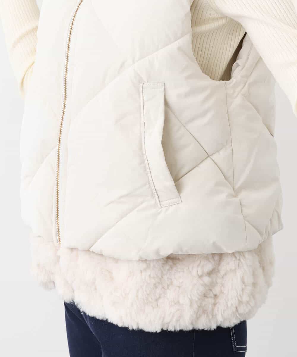 FUJAV01250 MK MICHEL KLEIN(MK ミッシェルクラン) キルティング中綿ベスト アイボリー