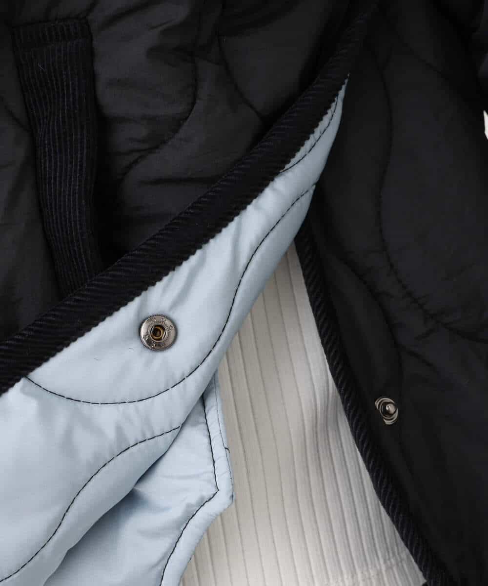 FUJAV02230 MK MICHEL KLEIN(MK ミッシェルクラン) キルティングタフタ中綿ブルゾン ブラック