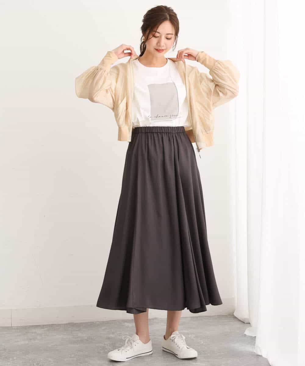 FUJJS01150 MK MICHEL KLEIN(MK ミッシェルクラン) シアーブルゾン/洗える ブラック