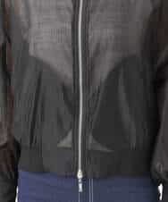 FUJJS01150 MK MICHEL KLEIN(MK ミッシェルクラン) シアーブルゾン/洗える ブラック