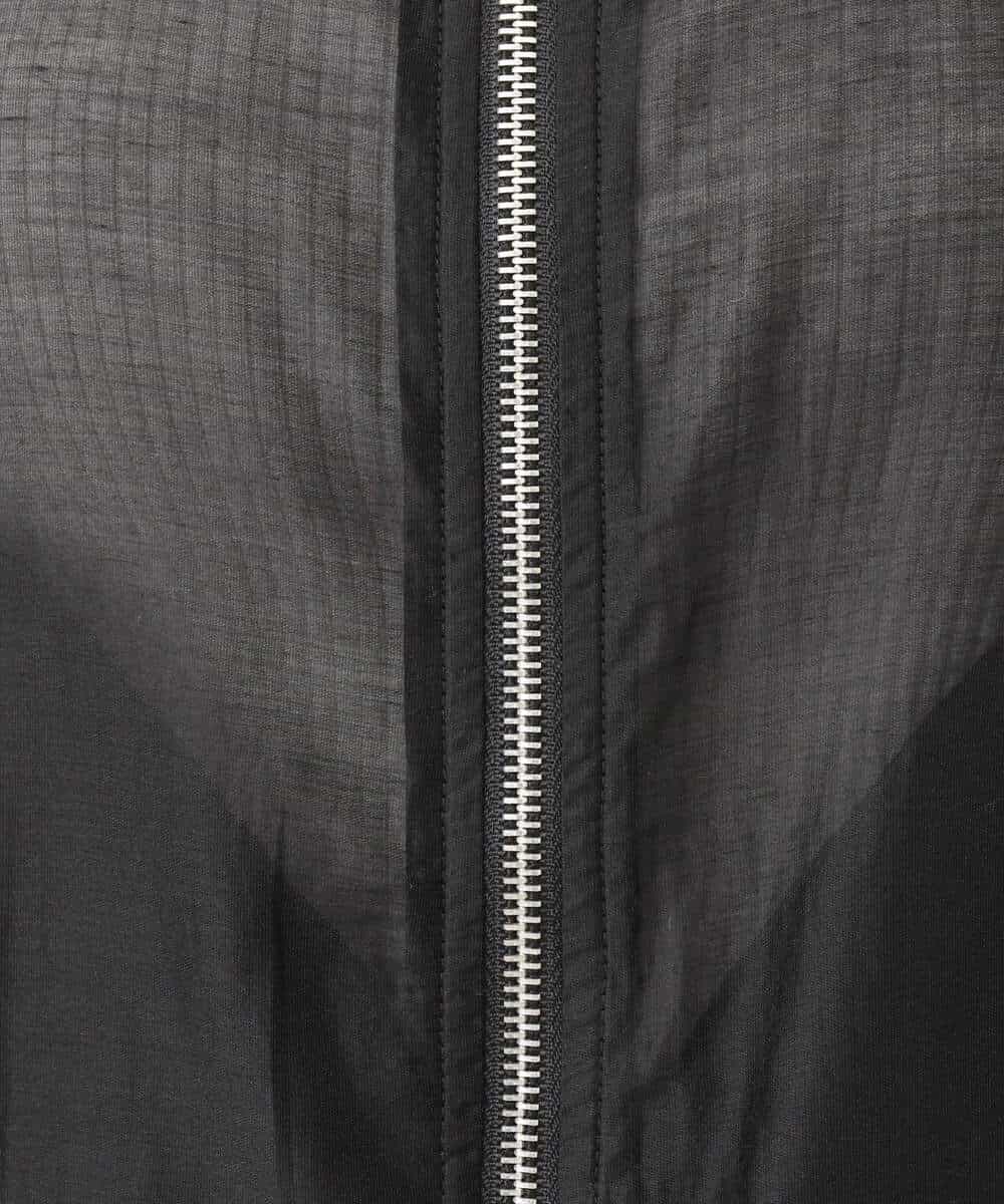 FUJJS01150 MK MICHEL KLEIN(MK ミッシェルクラン) シアーブルゾン/洗える ブラック