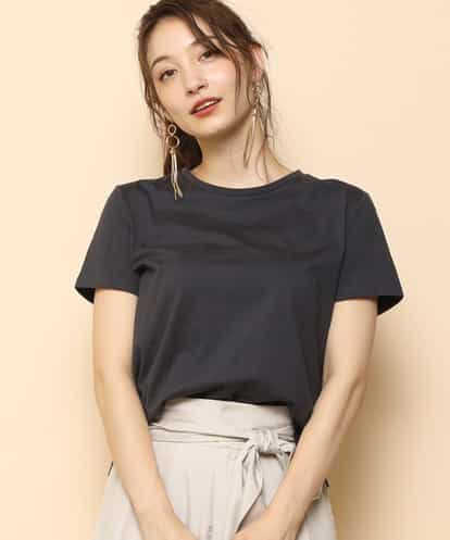 MK MICHEL KLEIN(エムケー ミッシェルクラン) 【WEB限定/洗濯機で洗える】発泡ロゴプリントTシャツ ダークグレー 38
