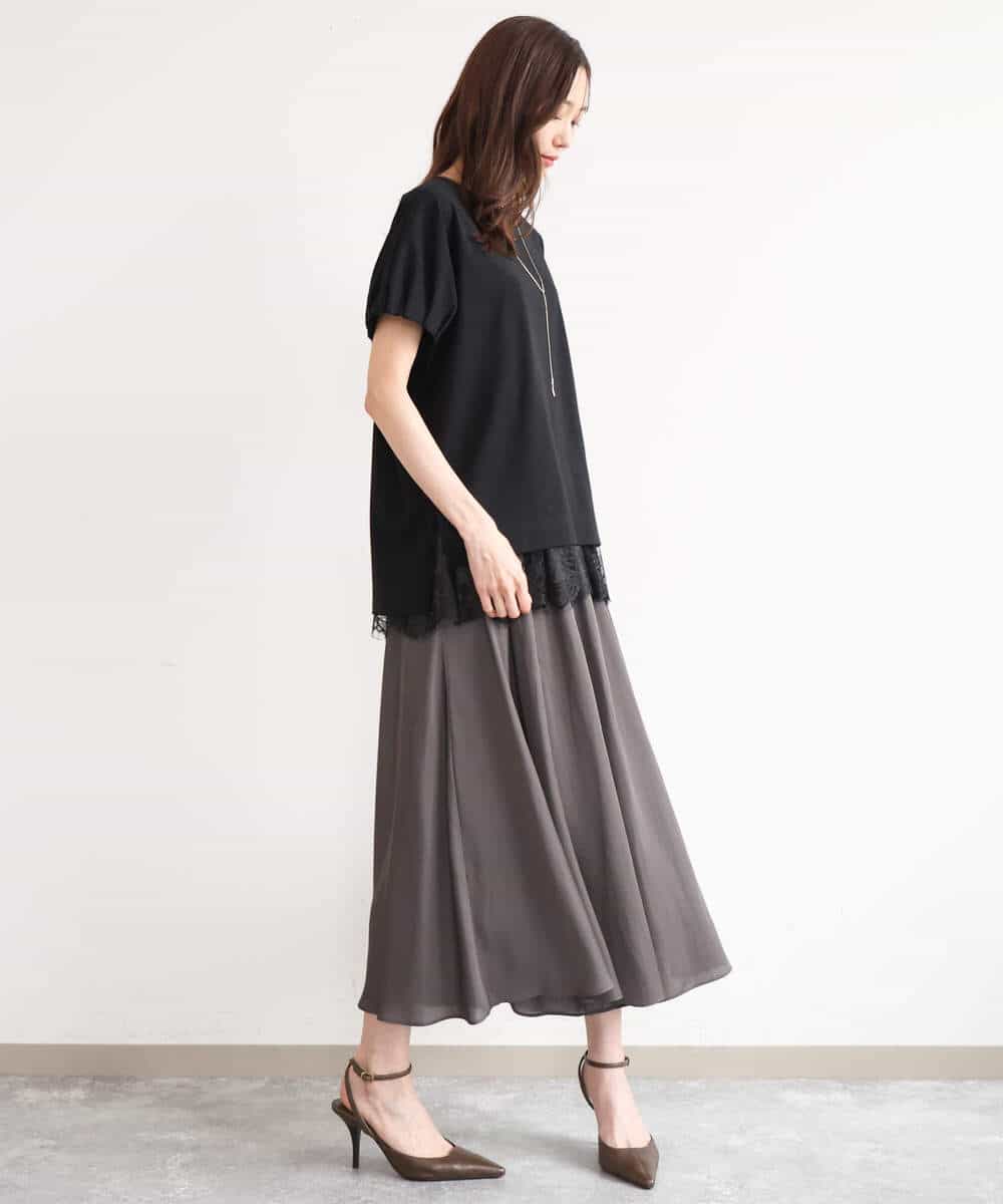 FUKHD60080 MK MICHEL KLEIN(MK ミッシェルクラン) [洗える]ヘムレースインナーキャミソール アイボリー