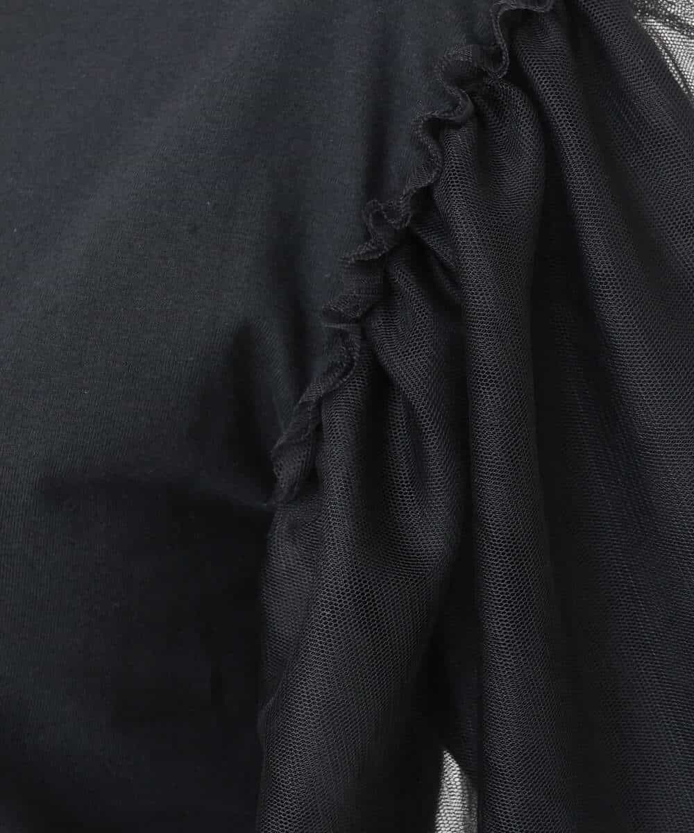 FUKHS02080 MK MICHEL KLEIN(MK ミッシェルクラン) チュール袖カットソー/洗える アイボリー