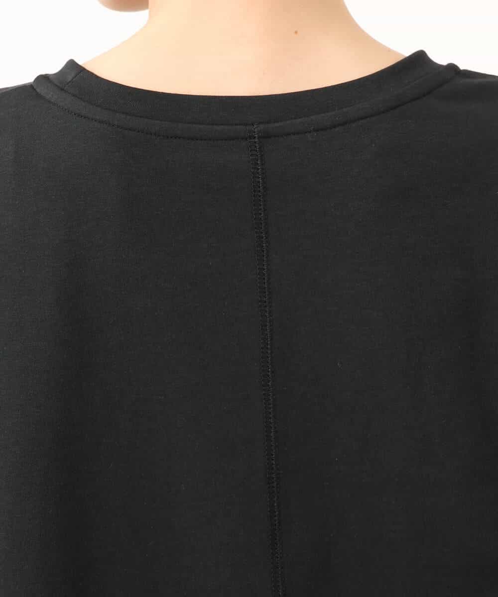 FUKJD10110 MK MICHEL KLEIN(MK ミッシェルクラン) [洗える]配色デザイン コットン混カットソー ブラック
