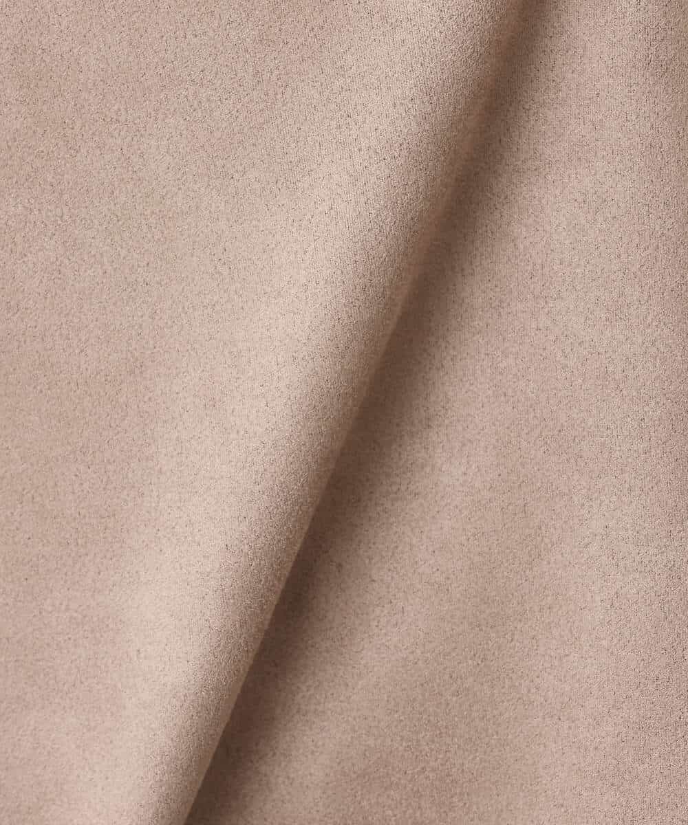 FUKJS01120 MK MICHEL KLEIN(MK ミッシェルクラン) パール調デザイン フェイクスウェードカットソー/洗える モカ