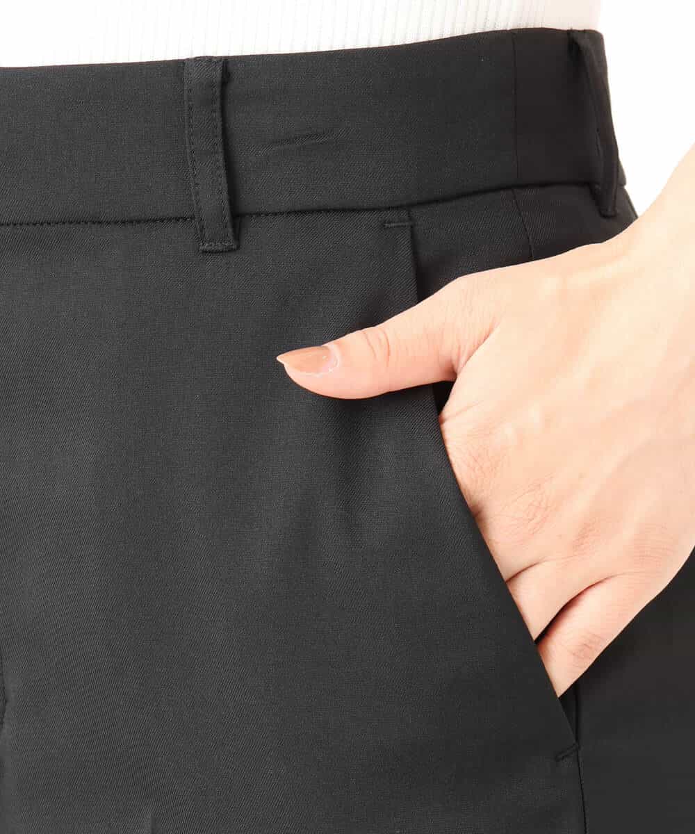 FULAG30170 MK MICHEL KLEIN(MK ミッシェルクラン) [セットアップ対応/洗える]イージーツイル テーパードパンツ ブラック