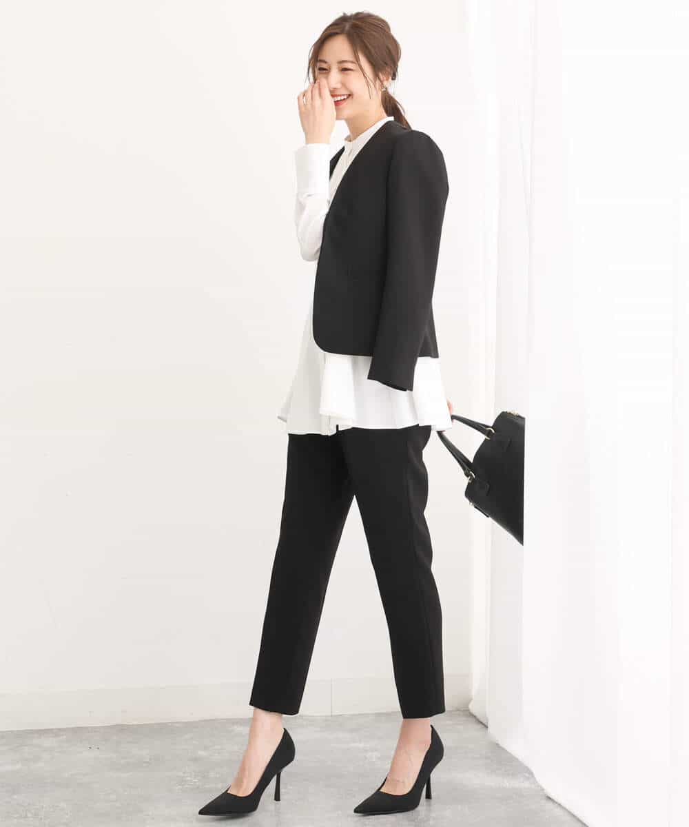FULAV01140 MK MICHEL KLEIN(MK ミッシェルクラン) ベーシックテーパードパンツ/店舗限定/洗える ベージュ