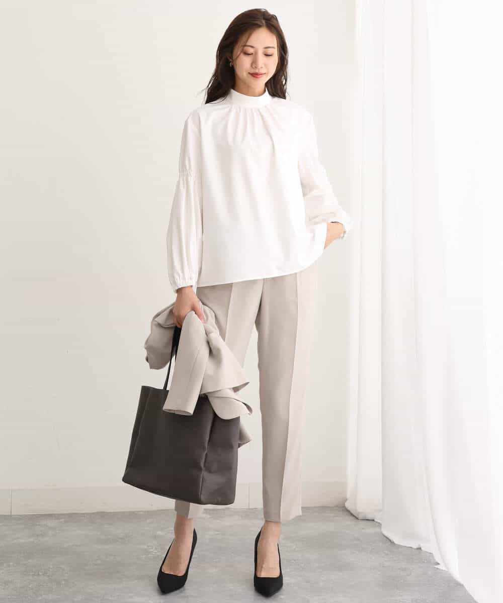 FULAV01140 MK MICHEL KLEIN(MK ミッシェルクラン) ベーシックテーパードパンツ/店舗限定/洗える ベージュ